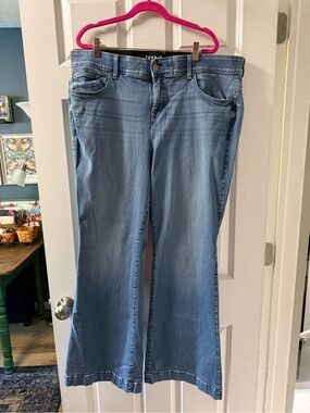 torrid Light Blue Denim Flare Jeans - Mid-Rise Stretch
